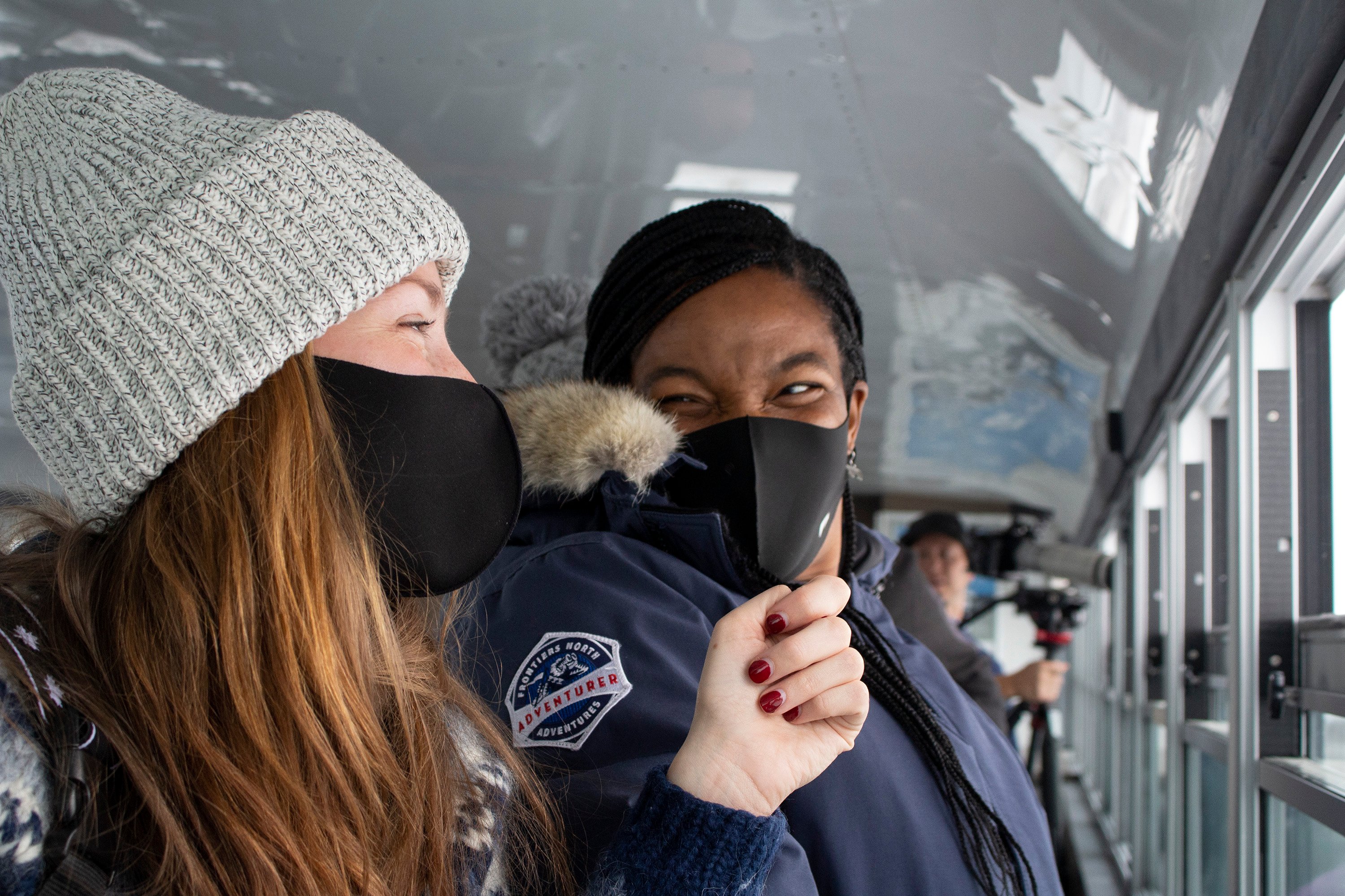 Travellers enjoying a Tundra Buggy adventure in Churchill, Canada