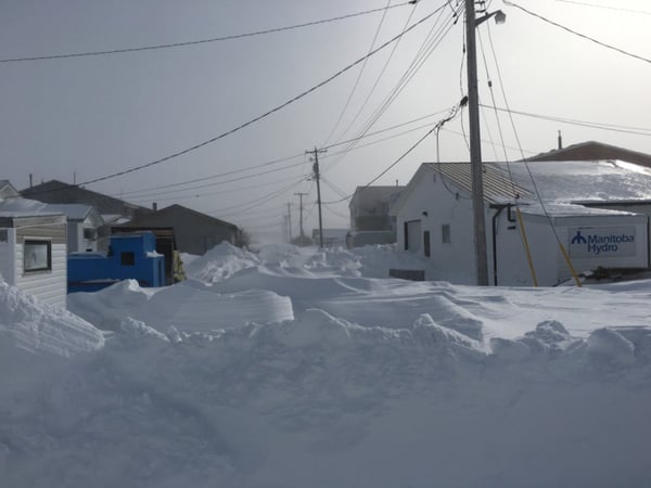 A completely impassable back lane