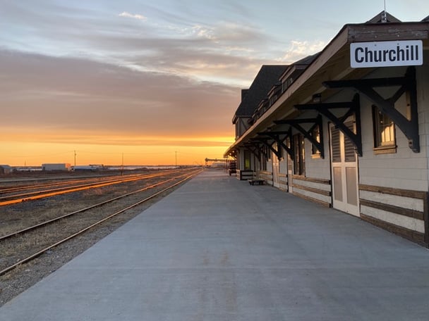 VIA Rail station in Churchill, Canada